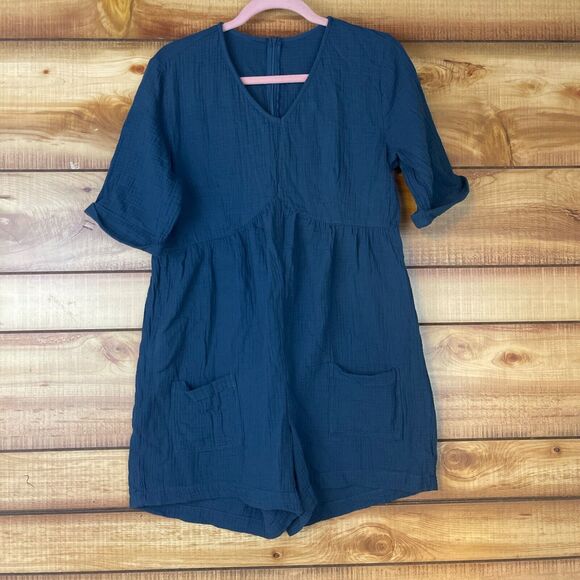 Cupshe Womens Rompers Jumpers (2) Large Boho Short Sleeve V-Neck Pockets - Picture 2 of 16
